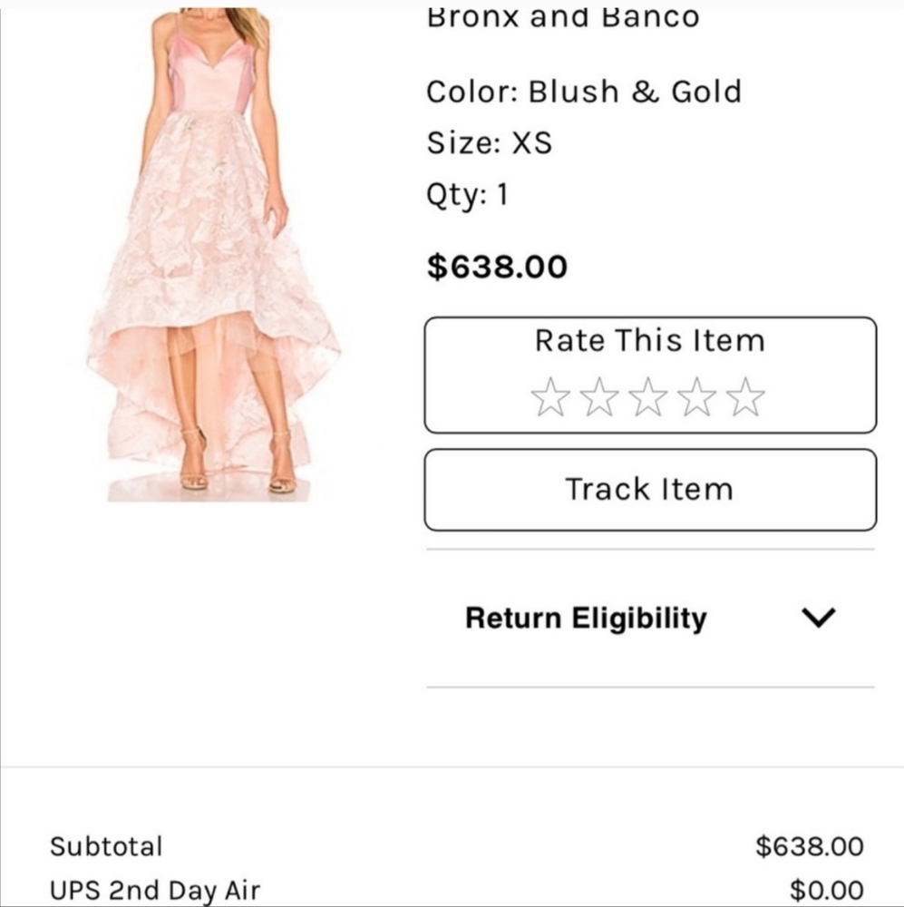 Elegant Pink And Gold Aysemetrical  Dress
